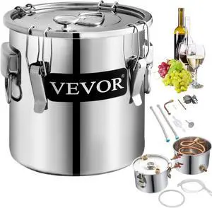 VEVOR 3gal 12l Distiller System Stainless Water Wine Moonshine Boiler Home