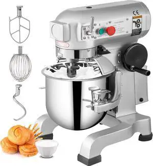 VEVOR Commercial Mixer 10Qt Mixer 3 Speed Dough Food mixer Pizza Bakery 450W