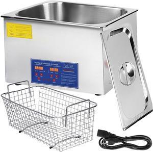 VEVOR New 30L Ultrasonic Cleaner Stainless Steel Industry Heated Heater w/Timer