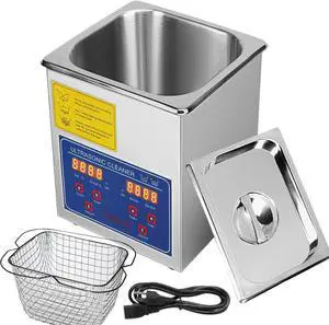 VEVOR Ultrasonic Cleaner 2L Stainless Steel Digital Jewerly Lab Cleaner w/ Timer
