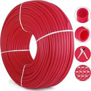 VEVOR 1/2" X 1000ft Pex Tubing Pex Pipe Oxygen Barrier O2 Evoh Red Radiant. Floor Heat