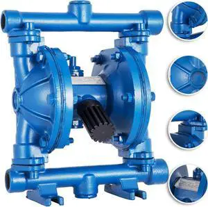 VEVOR Air-Operated Double Diaphragm Pump 1/2" Inlet Outlet Cast iron 12GPM QBK-15-1/2