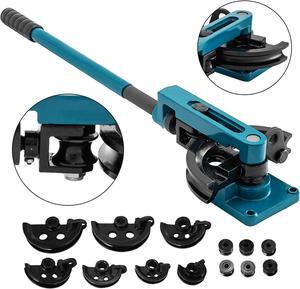 VEVOR Pipe Bender, Manual Bench Bending Machine 3/8"-1" Tube Bender Set 7 Dies