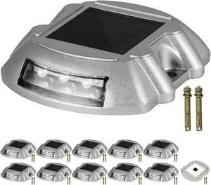 VEVOR Driveway Lights, Solar Dock Lights 12-pack, Pathway Lights With Switch In White