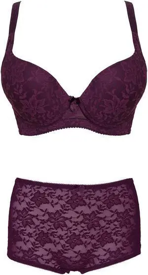 Sunna Character Underwire Bra Set/Push Up Bra Set/Shaper Bra Set/Lace Bra Set/T Shirt Bra Set/for Back and Side Support-5062-BUR-36D_SET_5062U-BUR-M