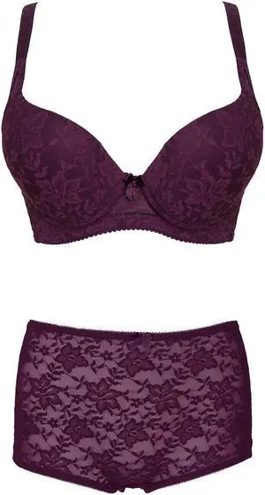 Sunna Character Underwire Bra Set/Push Up Bra Set/Shaper Bra Set/Lace Bra Set/T Shirt Bra Set/for Back and Side Support-5062-BUR-38D_SET_5062U-BUR-M