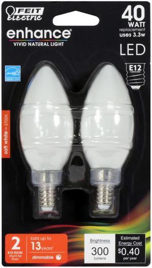 FEIT ELECTRIC 3910635 BULB LED TRP SW 3.3W 2PK