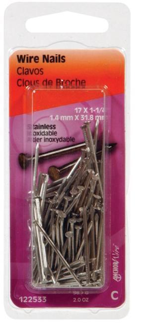 HILLMAN 5061429 NAIL 1-1/4""X17 STAINLESS (Pack of 6)