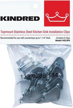 KEENEY MANUFACTURING 4666228 KITCHEN SINK CLIP 8PK