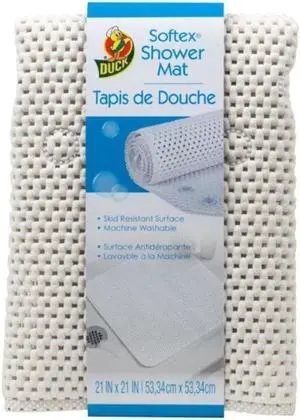 DUCK 6041180 BATH MAT SOFTEX 21X21WHT