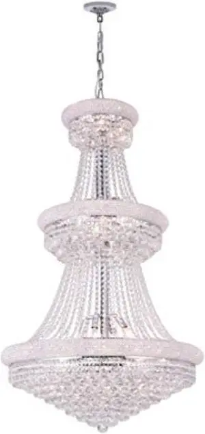 CWI Lighting Empire 32 Light Down Chandelier With Chrome Finish