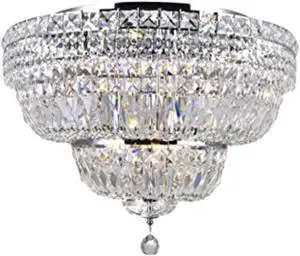CWI Lighting Stefania 9 Light Bowl Flush Mount With Chrome Finish