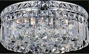 CWI Lighting Colosseum 4 Light Flush Mount With Chrome Finish