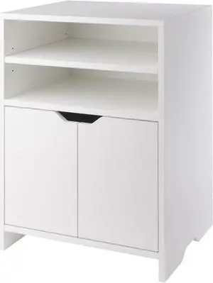 Winsome Wood 10419 Nova Open Shelf Storage Cabinet, White