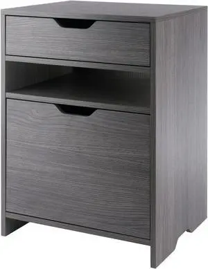 Winsome Wood 16630 Nova Filing Storage Cabinet, Charcoal