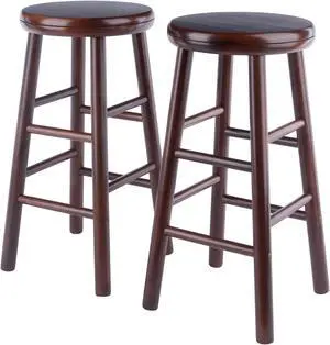 Winsome Wood 94728 Shelby 2-Pc Swivel Seat Counter Stool Set, Walnut
