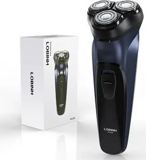 LOBINH Electric Razor for Men, Rechargeable Electric Rotary Shaver, Washable Shaving Head, Type-C 1.5 Hour Fast Charging, 4D Floating Head - PA168