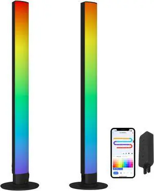 RGB Smart LED Desk Light Bars 2-Pack with APP Control Standing Light Bars for Gaming, Home Office & Ambient Lighting