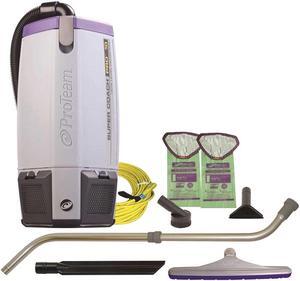 ProTeam PTE107303  ProTeam Super Coach Pro 10, 10 Qt. Backpack Vacuum with Xover Multi-Surface and Telescoping Wand Tool Kit