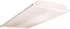 Hubbell Lighting 2493008 Columbia 2 Ft. X 4 Ft. 38-Watt White Integrated Led Lensed Recessed Troffer Light
