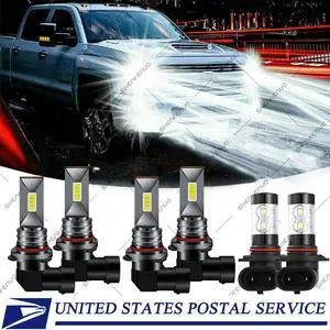 For  Silverado 1500 2500 HD 2004-2006 6K LED Headlight+Fog Light Bulbs KIT