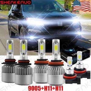 FOR Honda Pilot 2006-2018 Combo LED Headlight High Low BEAM + Fog Light 6x Bulbs