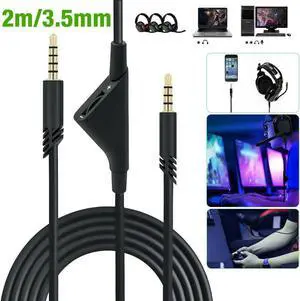 Replacement Audio Cable Cord Volume Control for Astro A10 A40 Gaming Headset 2M Replacement Audio Cable Cord Volume Control for Astro A10 A40 Gaming Headset 2M