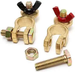 Car Marine Top Post Battery Terminals Clamp Connectors Positive Negve Ends