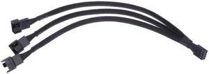 Visit Electronics store
4 Pin PWM Fan Cable 1 to 3 Ways Splitter Cord Black Sleeved Extension Cable Connector for CPU PC Fan