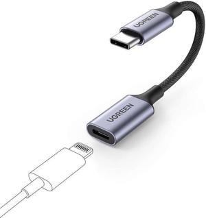 UGREEN USB-C to Lightning Audio Adapter Cable USB Type C Male to Lightning Female Headphones Converter for iPad/MacBook/USB C Phones to Connect with Lightning Earphones Support Call