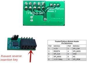 1Piece TPM 2.0 Module for SuperMicro AOM-TPM-9670H 10Pin SPI