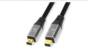 Mini DisplayPort to Mini DisplayPort 1.4 8K(7680X4320)@60Hz 4K@144Hz Ultra HD Cable Converter Compatible with Thunderbolt MacBook Pro MacBook Air 2M