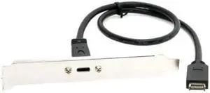 FVH USB 3.1 Front Panel Header to USB-C Type-C Female Extension Cable 40cm with Panel Mount Screw UC-037