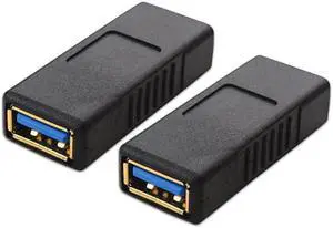 2Pack USB 30 Coupler USB Female to Female Adapter Gender Changer