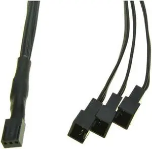 12V 3Pin Fan PWM 1 to 3 way Power supply Extension Cable Y Splitter Port Multiplier Computer PC Cooling 22AWG wire