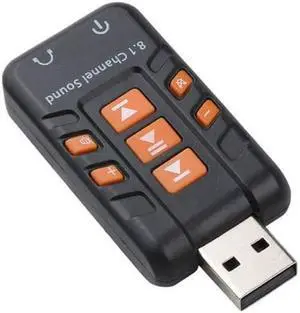 USB Sound Card 8.1 Channel Virtual Audio Adapter AmplifierShell White Black Sound Cards for PC Computer