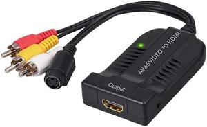 Composite RCA AV S-Video to 1080p 720 HDMI Up Converter Scaler