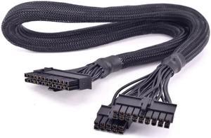 24Pin ATX Power Supply Cable 18+10Pin to 20+4 Pin Sleeved for Seasonic M12II EVO Series 850 W 750 W 620 W 520 W PSU Modular