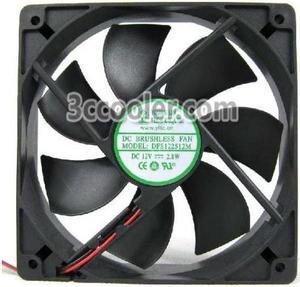 Young Lin 12025 DFS122512M 12V 2.8W 2 Wires Square DC Cooling fan