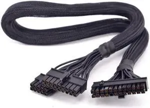 24Pin ATX Power Supply Cable 18+10Pin to 20+4 Pin Sleeved for Seasonic Snow Silent 750W 1050W PSU Modular