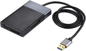 Letsgomall Computer Cable 6 in 1 Multi-Function Dual USB 3.0 + XQD + CF + TF + SD Card Reader
