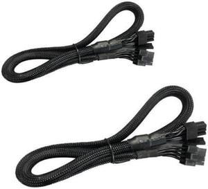 2 Pack 8 PIN TO 8 Pin (6+2) PCIE VGA Supply Cable Flex for EVGA Supernova 650 750 850 1000 1600 2000 G2 G3 P2 T2 GS