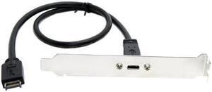 ModMyMods USB 3.1 Type-E Motherboard Front Panel Header Connector to USB-C Back Panel Extension Cable - 40cm (MOD-0293)