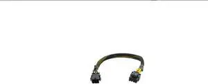 AYA 13" 6-Pin Express (Male) to EPS ATX 12V 8-Pin (4+4Pin Detachable) Female 18AWG w/Black Sleeves