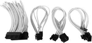 AYA ATX/PCI-E Extension Cable Kit 18AWG (24-Pin ATX, 4+4Pin EPS, 8-Pin PCI-E, 6Pin PCI-E Cables) 1Ft