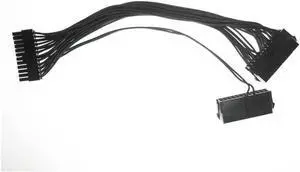 ModMyMods 24-Pin Dual Power Supply Adapter Cable - 30cm - Black (MOD-0210)
