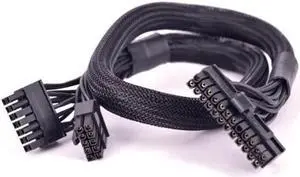 Visit flame unicorn Store PSU Modular 14+10pin to 20+4Pin ATX Power Supply Cable 24Pin Motherboard Flat Cable for Corsair HX1200i HX1000i HX850i HX750i