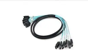 CableDeconn High Speed 6pcs/Set Sata 3 SATA Cable SAS Cable 6Gbps for Server 1M