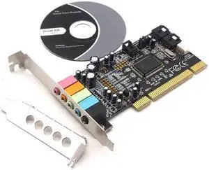 Weastlinks Classic PCI Sound Card 5.1CH CMI8738 Chipset Audio Digital Sound Card Desktop Stereo Surround PCI Sound Audio Card