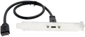 ModMyMods USB 3.1 Type-E Motherboard Front Panel Header Connector to USB-C Back Panel Extension Cable - 40cm (MOD-0293)